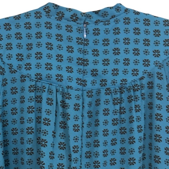 Anna Sui x Target Rare Blue & Black Printed Mod Bow Front Mini Shift Dress XL - Picture 3 of 7